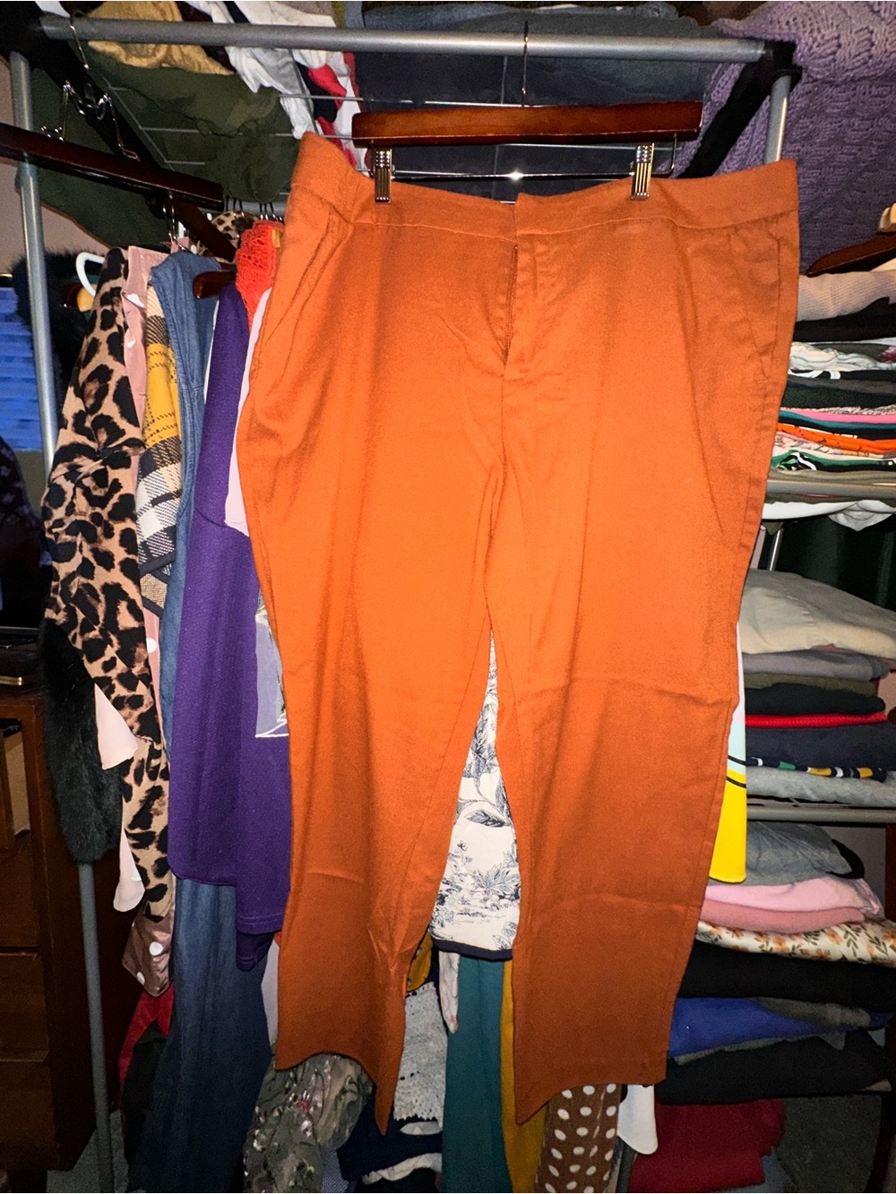 Joe Fresh Rust Orange Straight Leg Chinos